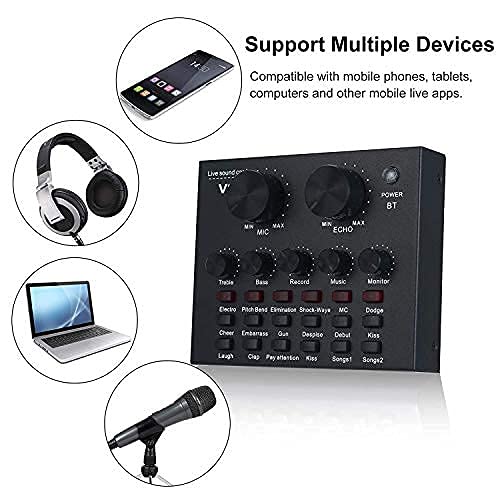 Sound Card Bluetooth Full Set Soundcard Live Usb Sound Card Mixer Audio