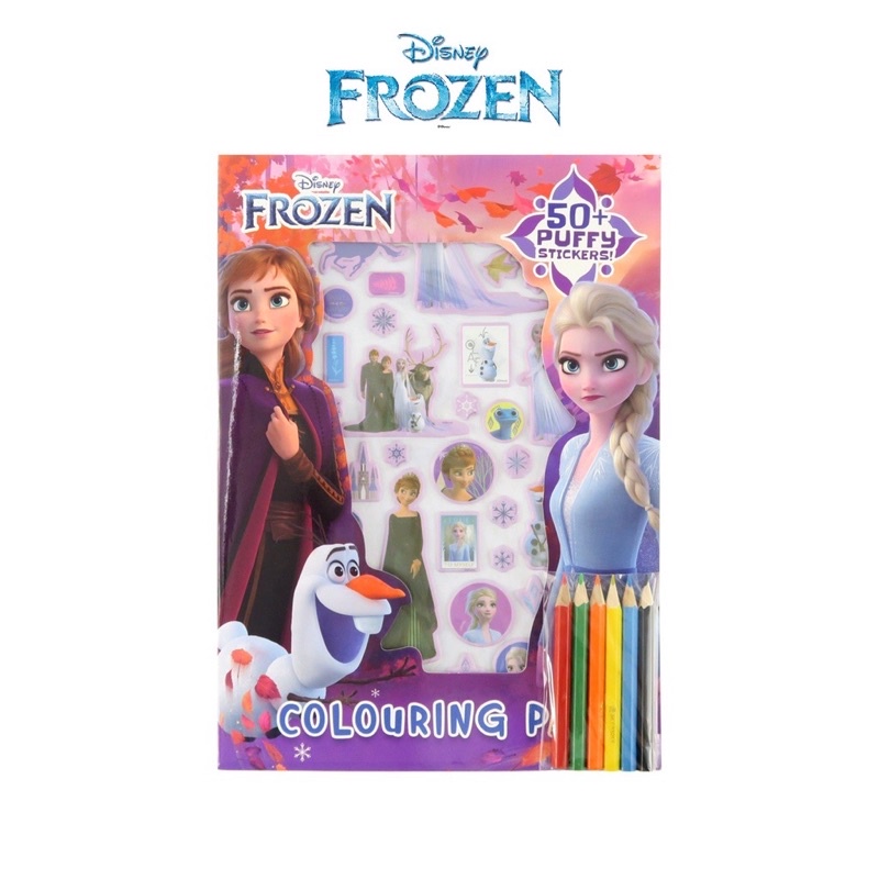 Disney Frozen Colouring Book With Sticker and Colour Pencil Set ...