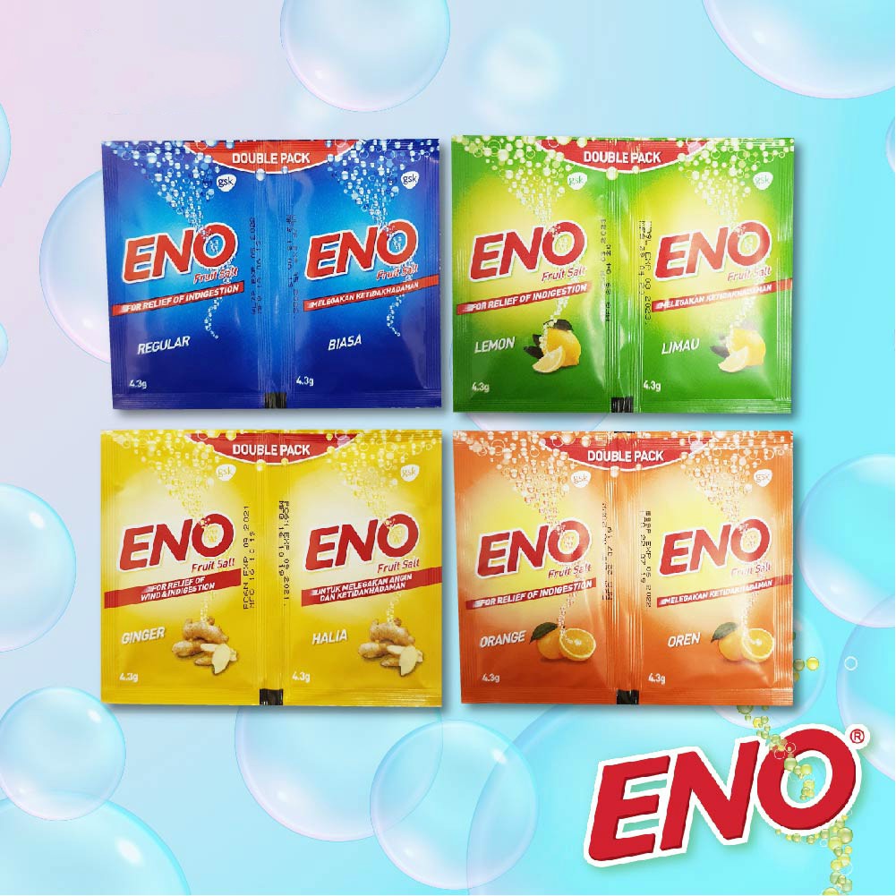 ENO FRUIT SALT (REGULAR / ORANGE / LEMON / GINGER) 2 SACHETS (4.3G