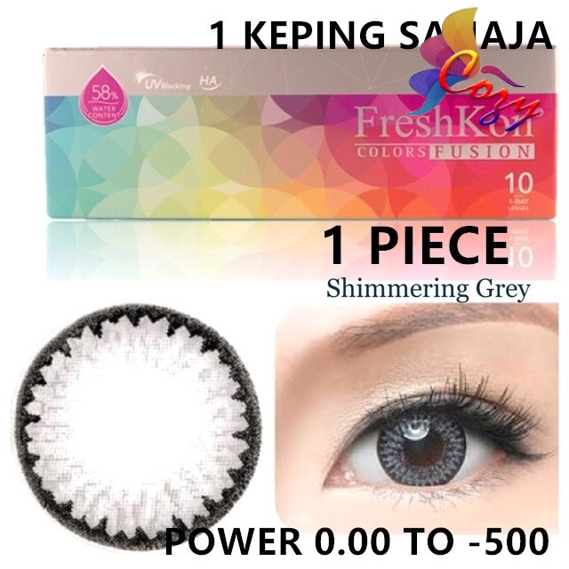 1 Piece Shimmering Grey Freshkon Colors Fusion Daily 1 Pcs 1 Day