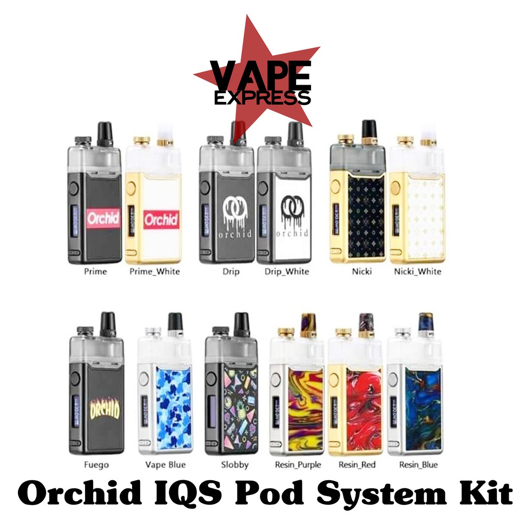 Orchid Iqs Pod System Kit 950mah 30w Oled Display Vape Pod