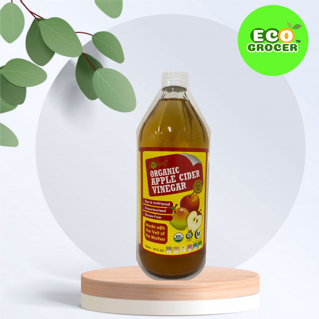 Lohas - Organic Apple Cider Vinegar 有机苹果醋 (USA) - 946ml | Shopee Malaysia