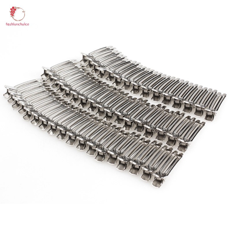 Fc 50pcs Double Prong Alligator Clips 47mm Hair Clip Bows Bobby