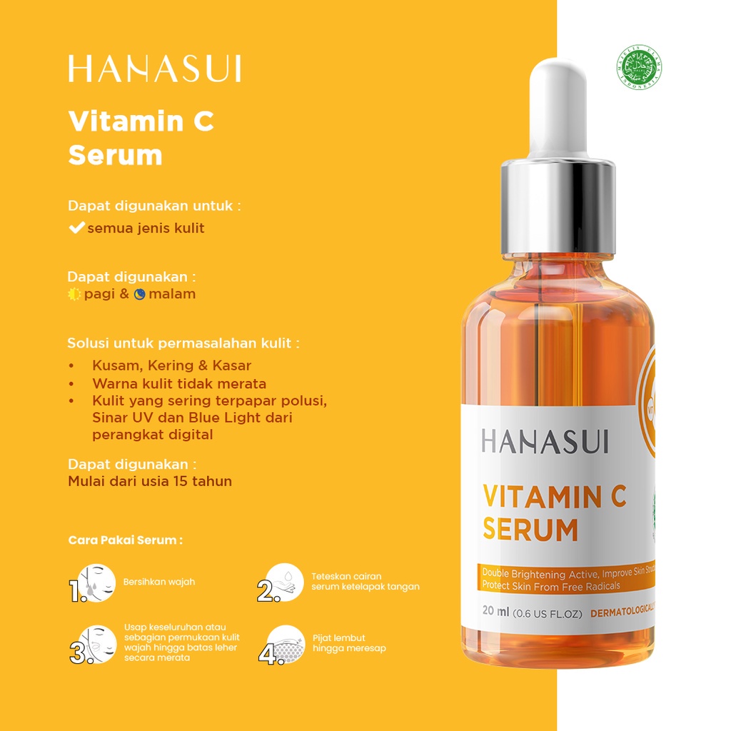 Hanasui Vitamin C Serum New Look Improved Formula Shopee Malaysia