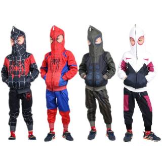 Super Hero Spider Man Cosplay Boys Hoodie Spider Man Into The Spider Verse Miles Morales Zentai Pullover Kids Sweatshirt Shopee Malaysia - miles morales jacket roblox