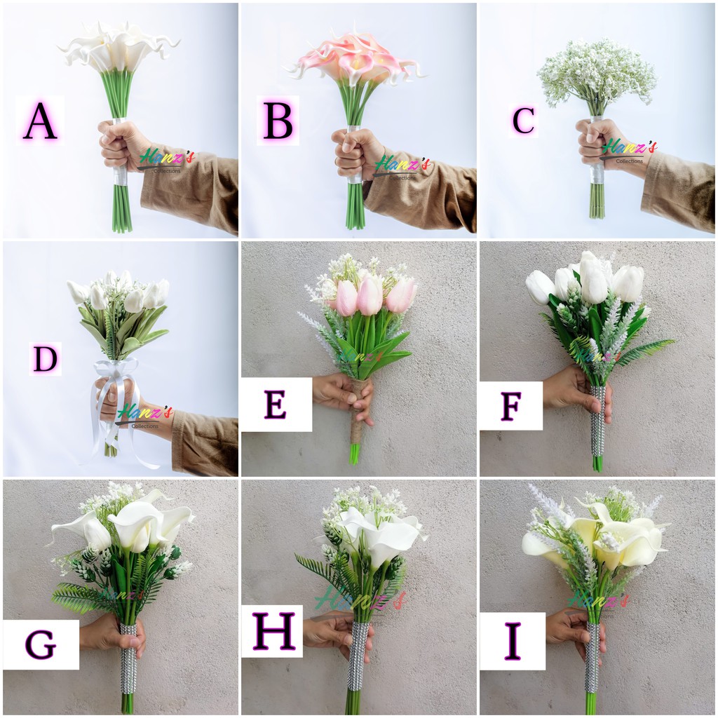 Buy Hanz S Collections Bunga Tangan Pengantin Lily Baby Breath Hand Bouquet Pengantin Merah Putih Cream Off White Peach Seetracker Malaysia