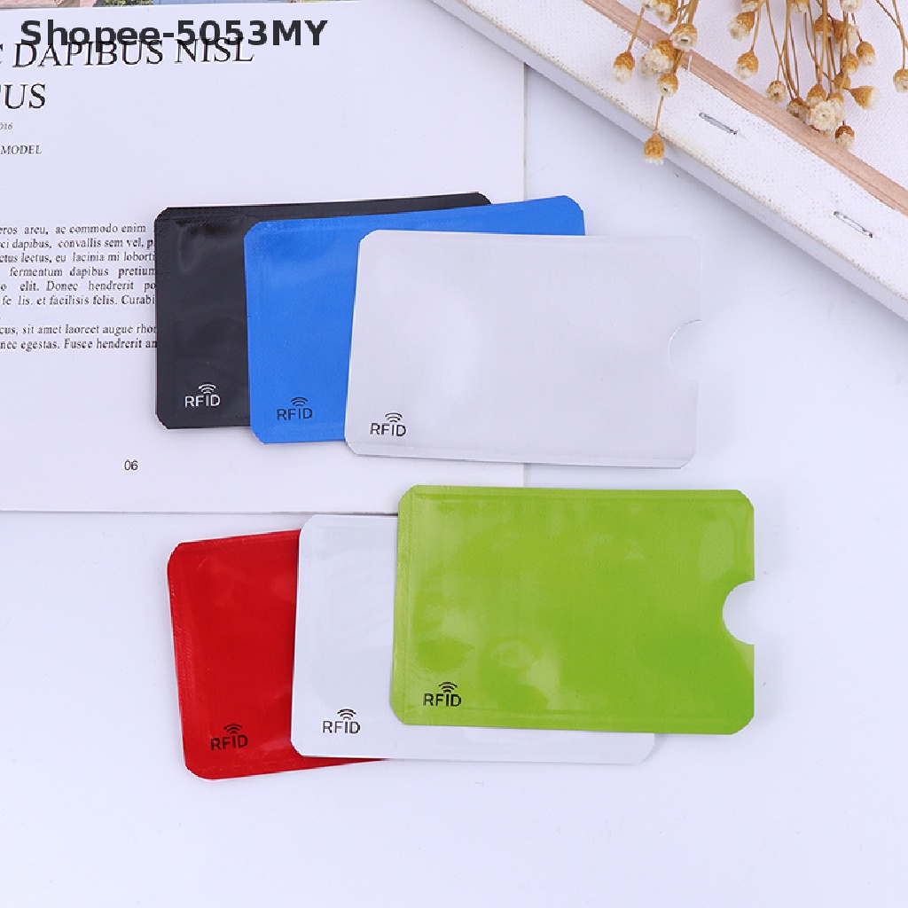 Shopee-5053MY 10PCS Credit Card Protector Secure Sleeve RFID Blocking ID Holder Foil Shield Shopee-5053MY