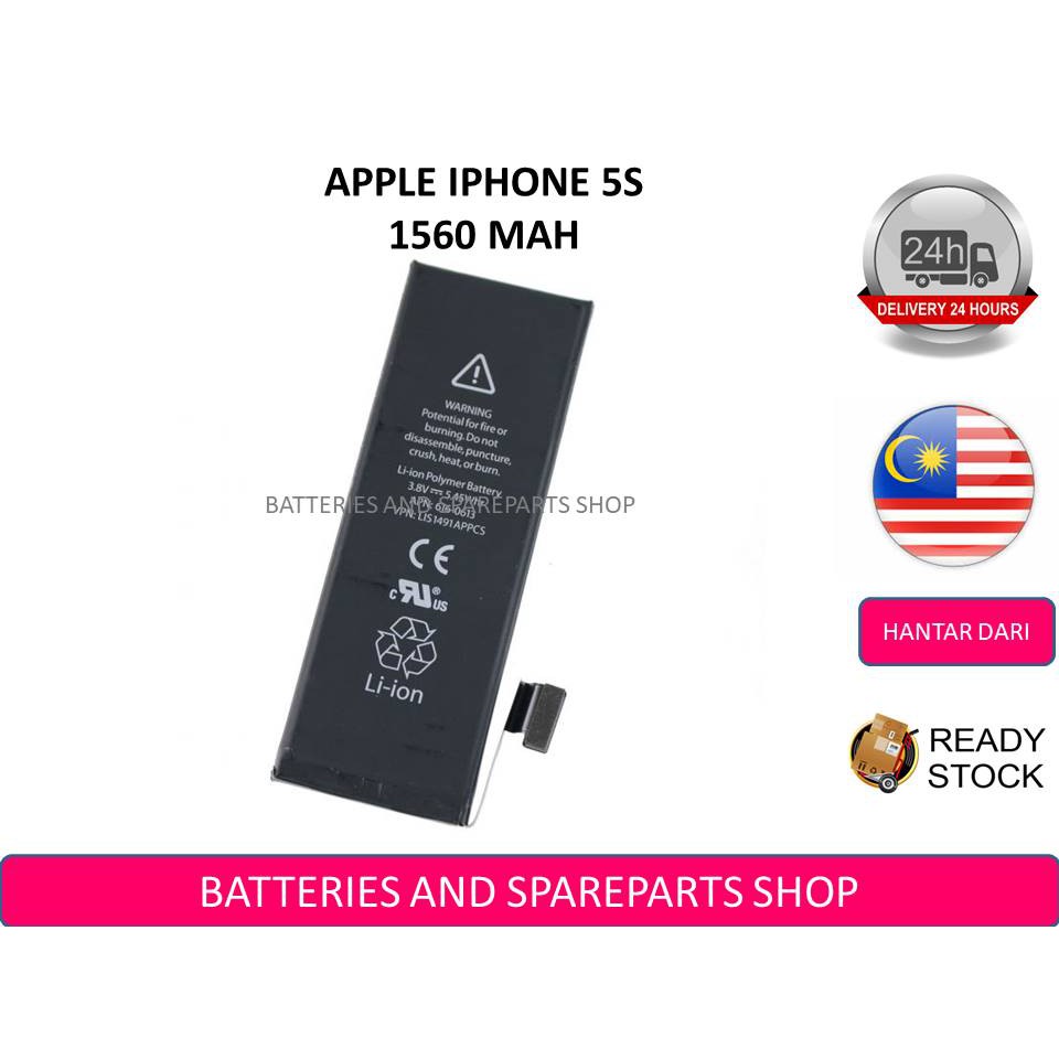 Bss Iphone 5s Battery Replacement Sparepart Service 1560 Mah Shopee Malaysia