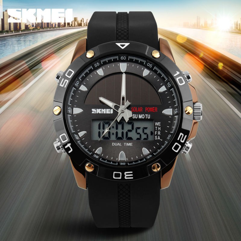Original SKMEI Watch Men Solar Power LED Watches Sports Chronograph ...