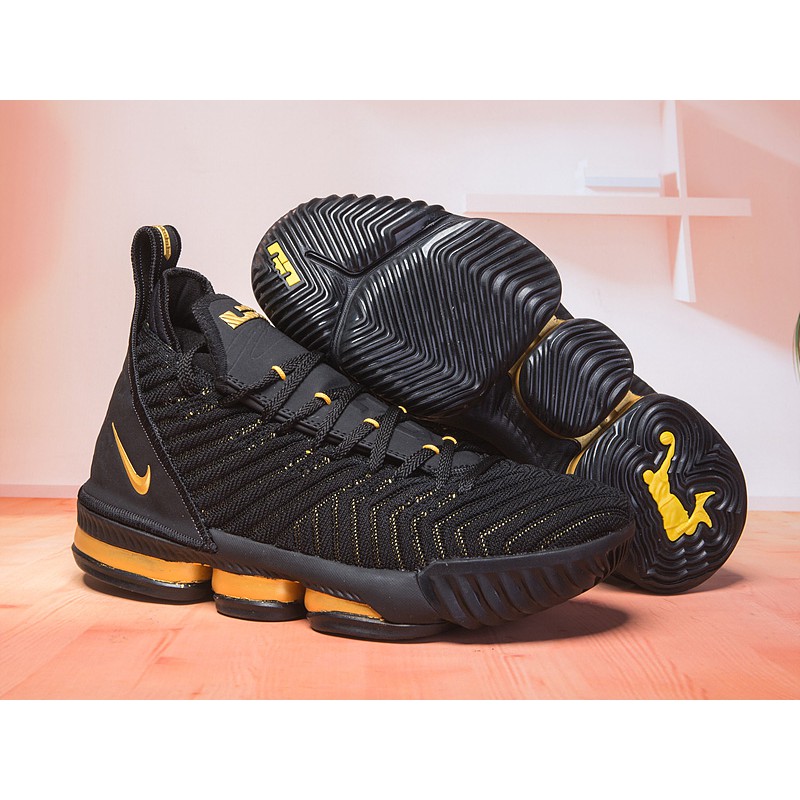 lebron black and gold basketball shoes