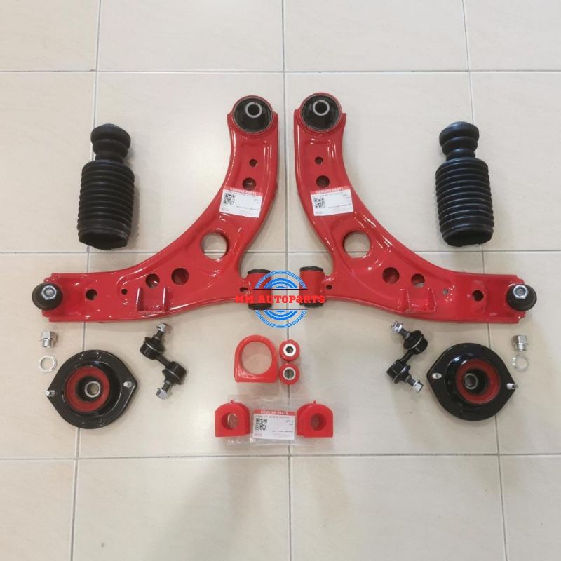 HEAVY DUTY FULL SET FOR PERODUA MYVI FRONT LOWER ARM/ABSORBER MOUNTING/ABSORBER LINK/COVER