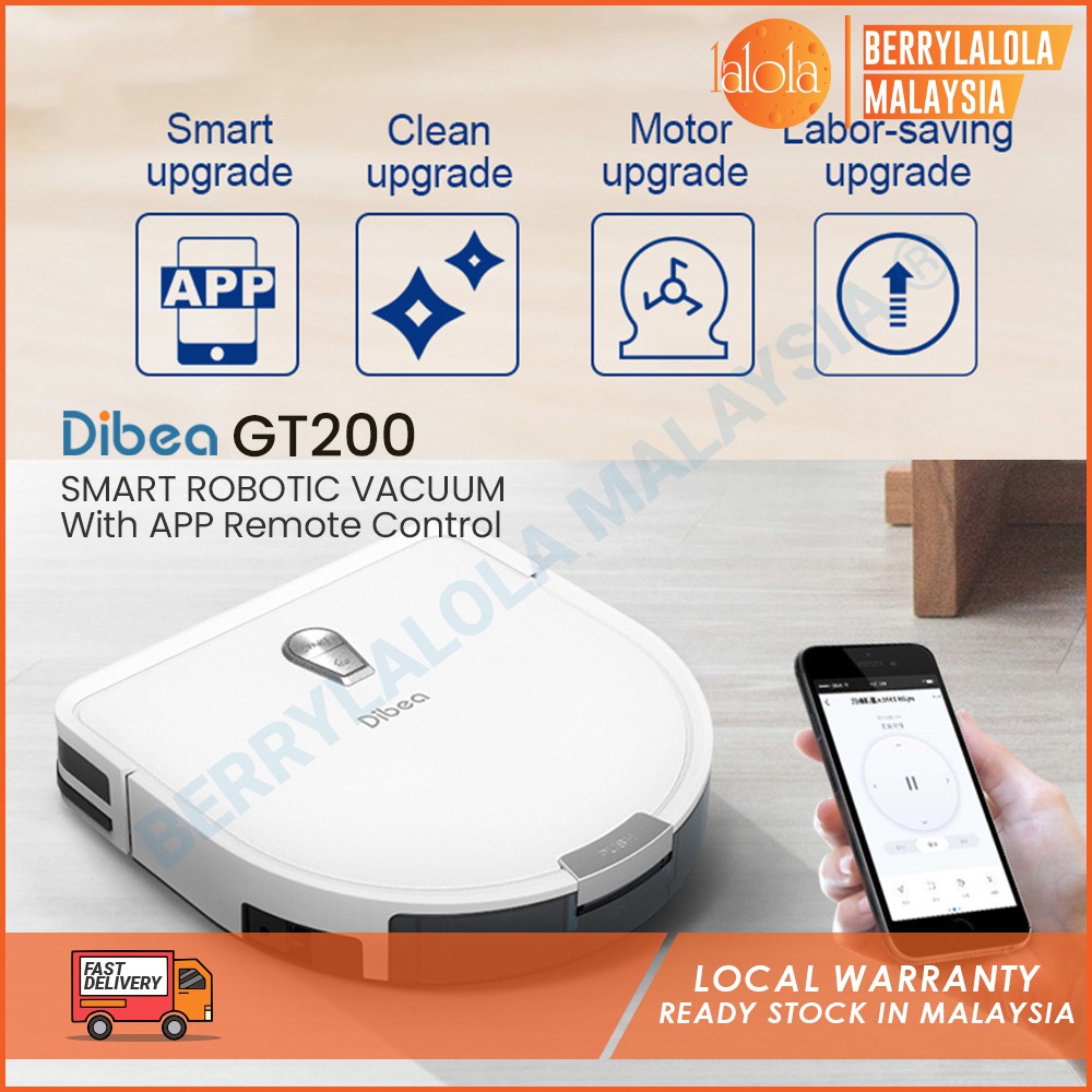 Dibea GT200 Robotic Vacuum Cleaner Gyroscope with WiFi ...