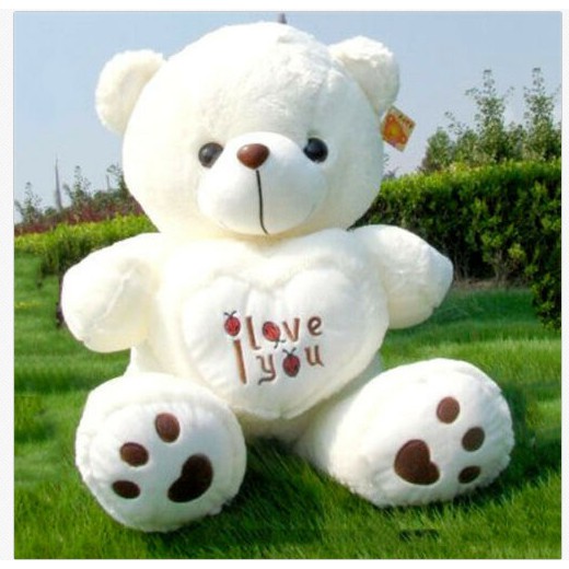 white teddy bear big