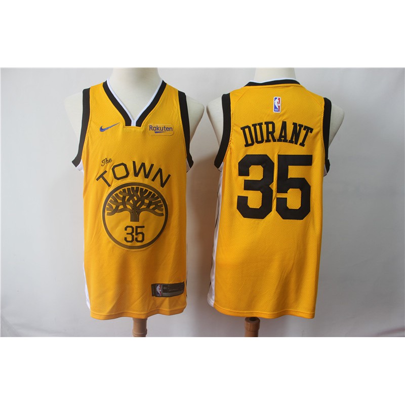 kevin durant yellow warriors jersey