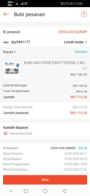 ELBA GAS STOVE EGS-F7192(SS), 2 BURNERS GAS COOKER, DAPUR GAS | Shopee ...