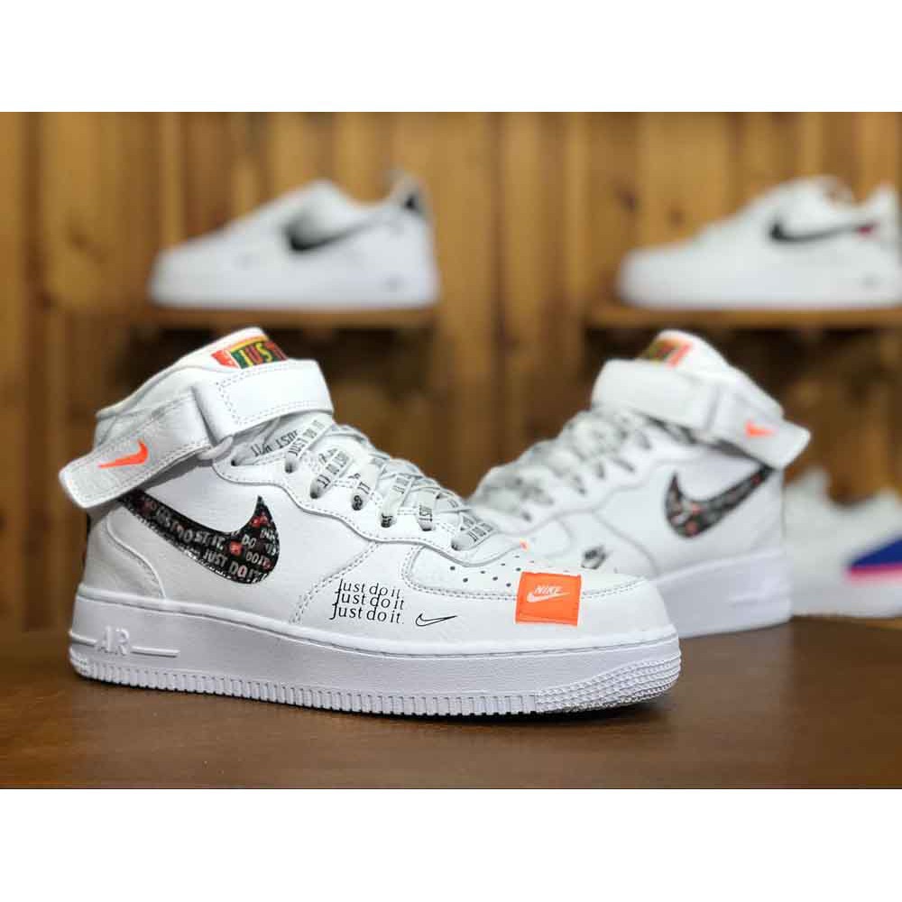 nike air force 1 mid just do it white