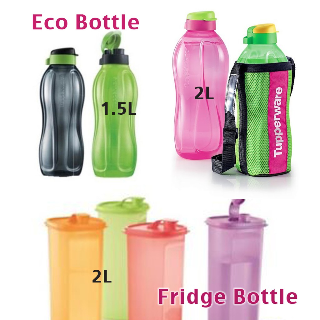 Tupperware Eco Bottle (1.5L/2.0L) / Fridge Water Bottle 2L / Pouch ...