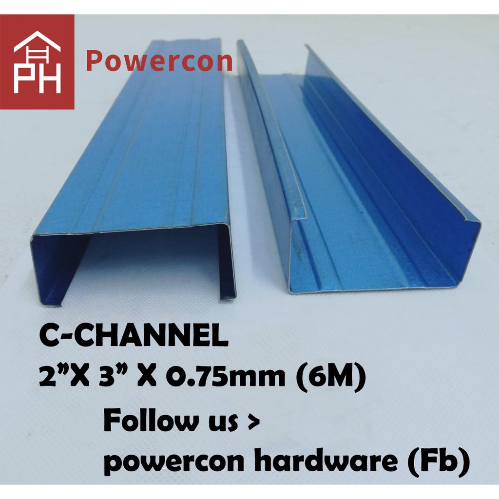 C Channel 2 X 3 0 75mm Blue