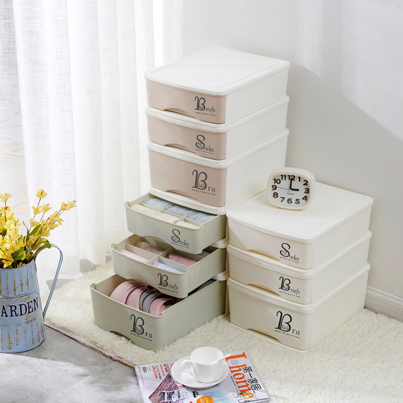 Drawer Type Compartment Underwear Storage Box Wardrobe Multi Socks