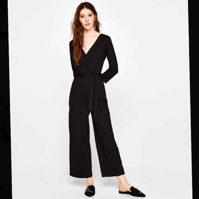 bershka black jumpsuit