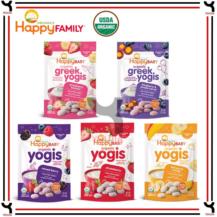 CLEARANCE Happy Baby Organic Yogis &amp; Greek Yogurt 28g