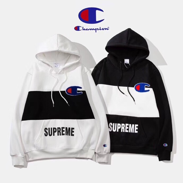 champion and supreme hoodie