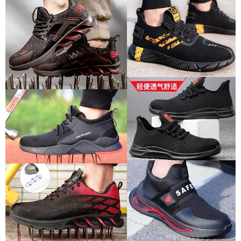 Ready Stock .Kasut Safety Sukan Lelaki Men Sport Safety Shoes Sneaker ...