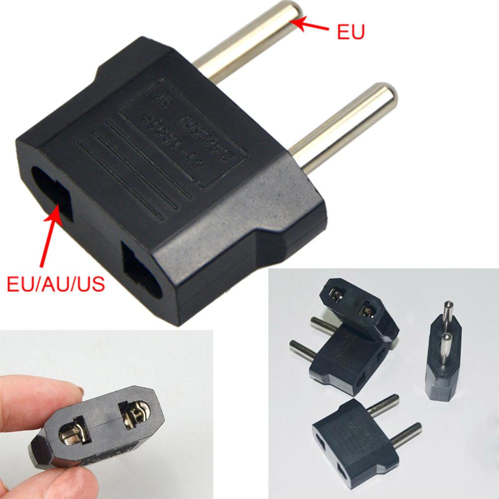 1pc Universal Travel Us Or Eu To Ac Plug Adapter Converter Usa Euro Europe - 