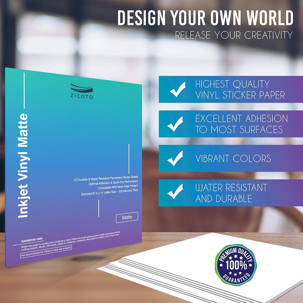 permanent sticker paper