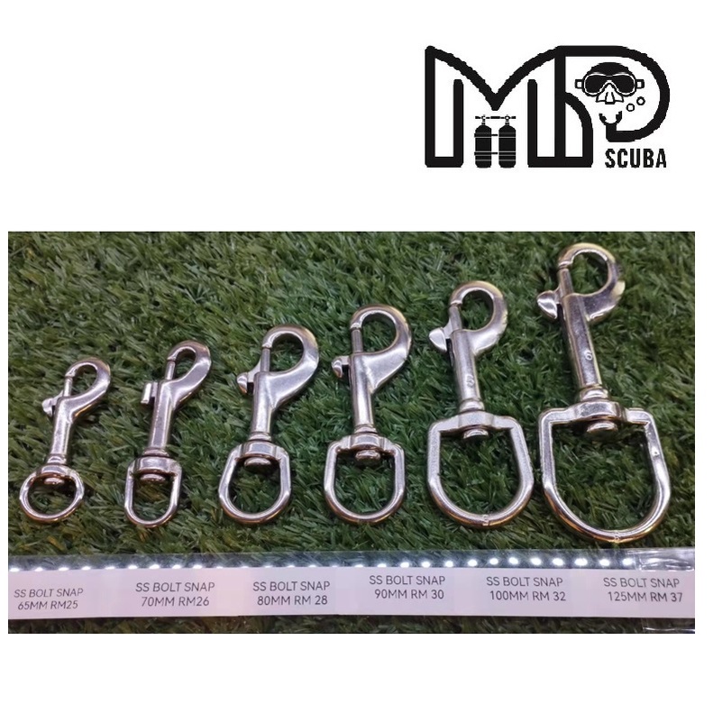 Scuba Diving Bolt Snap Stainless Steel 316 Swivel Bolt Snap Clip 65