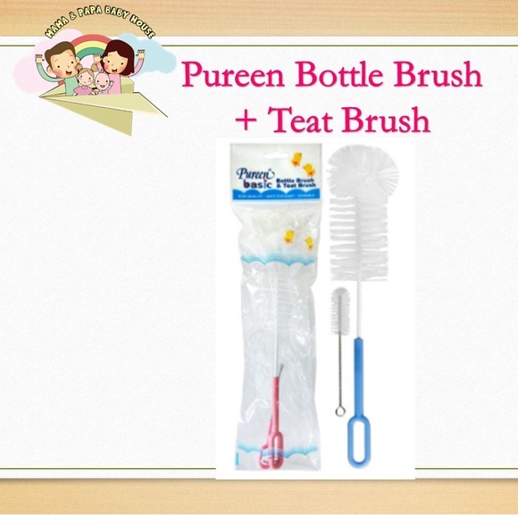 Pureen Basic Bottle & Teat Brush (BPA Free) - Random Pick Color ...