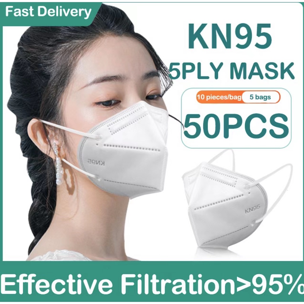 (50PCS) KN95 MASK 5 LAYERS PROTECTION KN95 FACE MASK READY STOCK