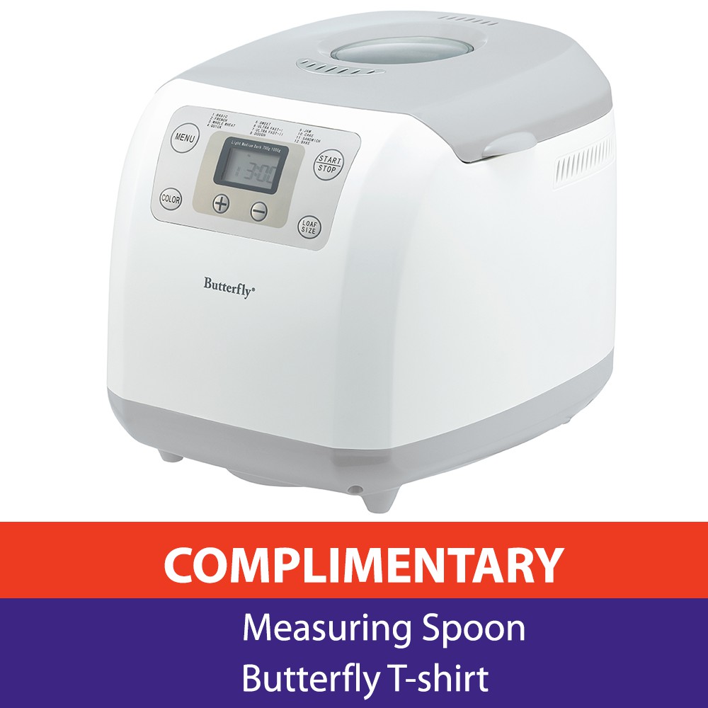 Butterfly 2 0l Bread Maker m 8101 Complimentary Measuring Spoon Shirt Shopee Malaysia