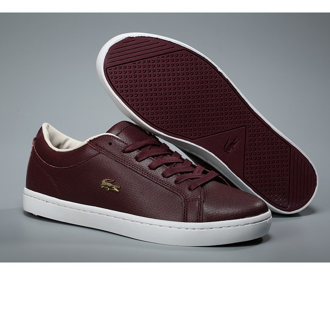 lacoste burgundy shoes