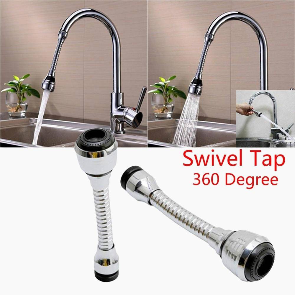 New Sink Mixer Kitchen Chromed Swivel Tap Faucet Nozzle Sprayer
