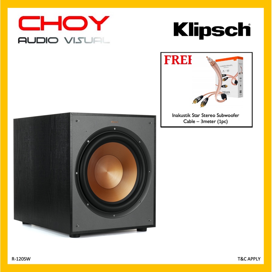 Klipsch R120SW 12" Powered Subwoofer + Free Gift Shopee Malaysia