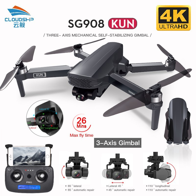 Original sg908 gps drone with 4k hd eis camera 3-axis gimbal wifi fpv ...