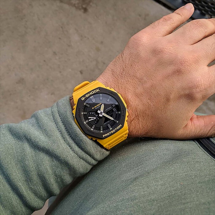 g shock ga 2110 yellow