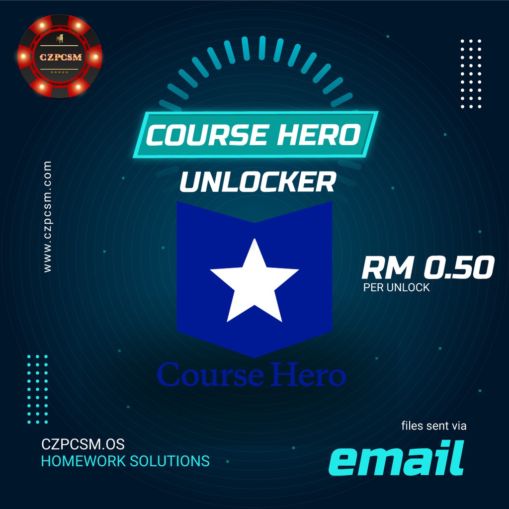 Buy Cheap Course Hero Unlock Coursehero Unblur Coursehero Answer Seetracker Malaysia