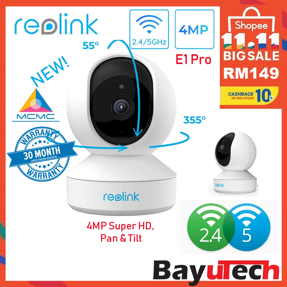 Reolink E1/E1 Pro/E1 ZOOM 3MP/ 4MP / 5MP 32/64/128GB 2.4/5Ghz CCTV Home ...