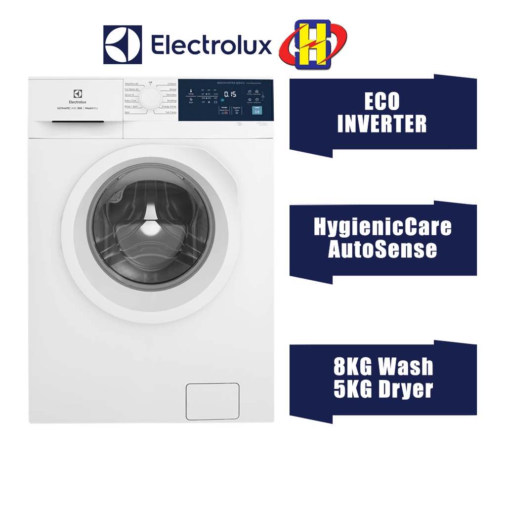 Electrolux Ultimate Care Front Load Washer Dryer (8kg / 5kg ...