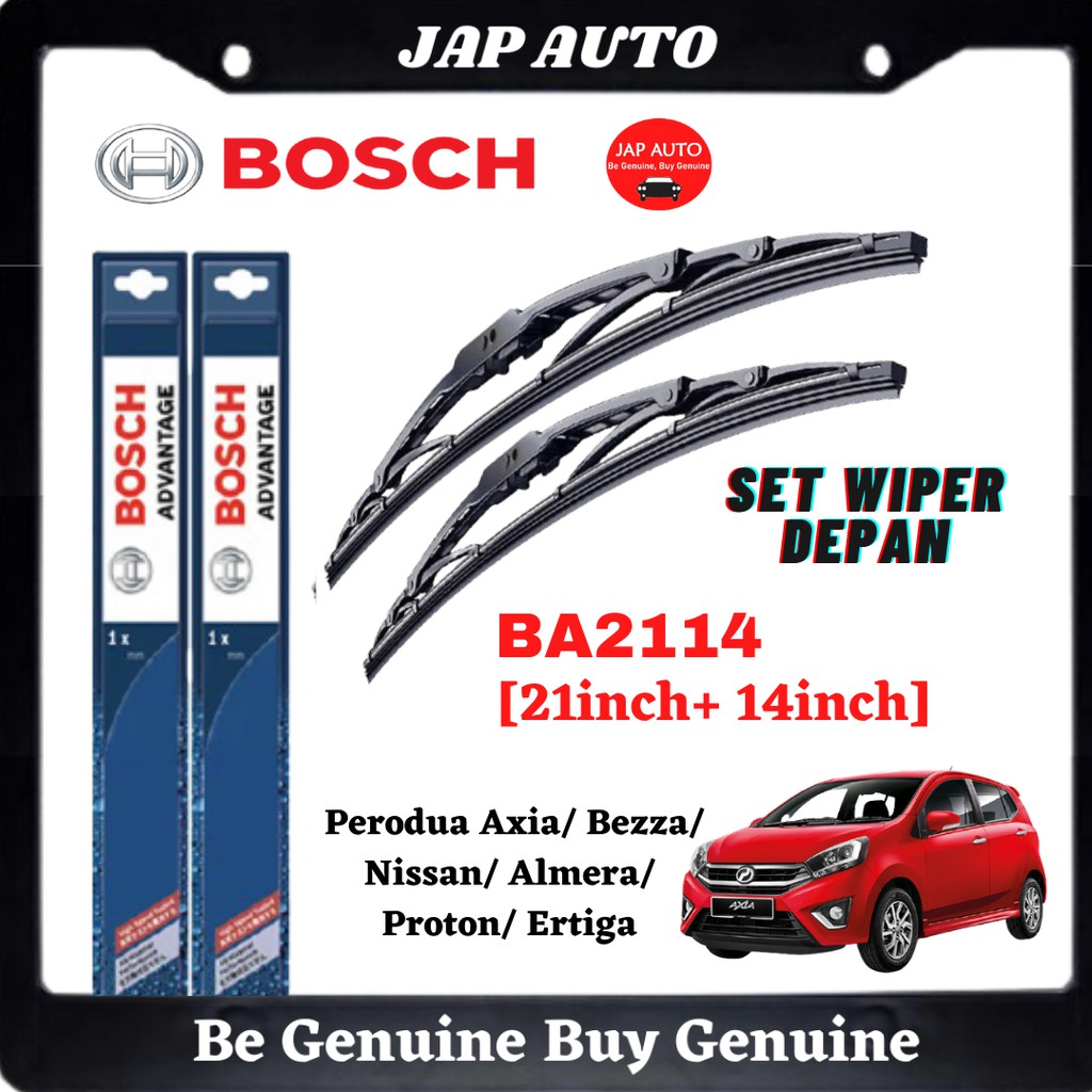 Perodua Axia Bezza Nissan Almera Proton Ertiga Wiper Original Bosch