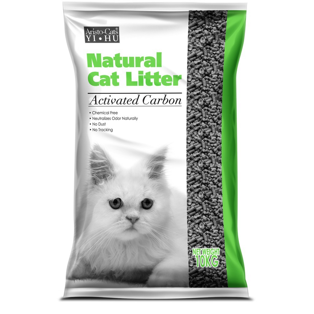 Aristo Cats Pine Wood Natural Cat Litter Activated Carbon 10kg Shopee Malaysia