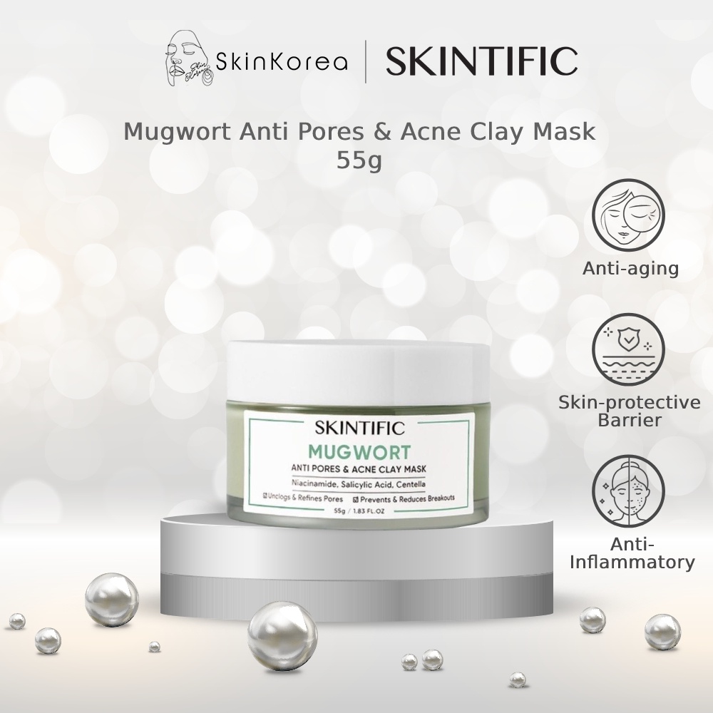 Skintific Mugwort Anti Pores And Acne Clay Mask 55g Shopee Malaysia