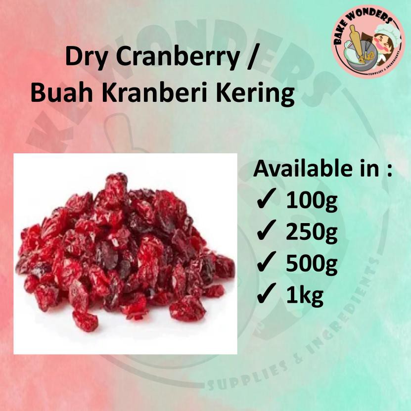 Dry Cranberry Dried Cranberries Cranberry/Buah Kranberi Kering (100g