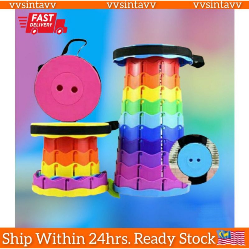 Telescopic stool Retractable chair seat folding fishing stool camping