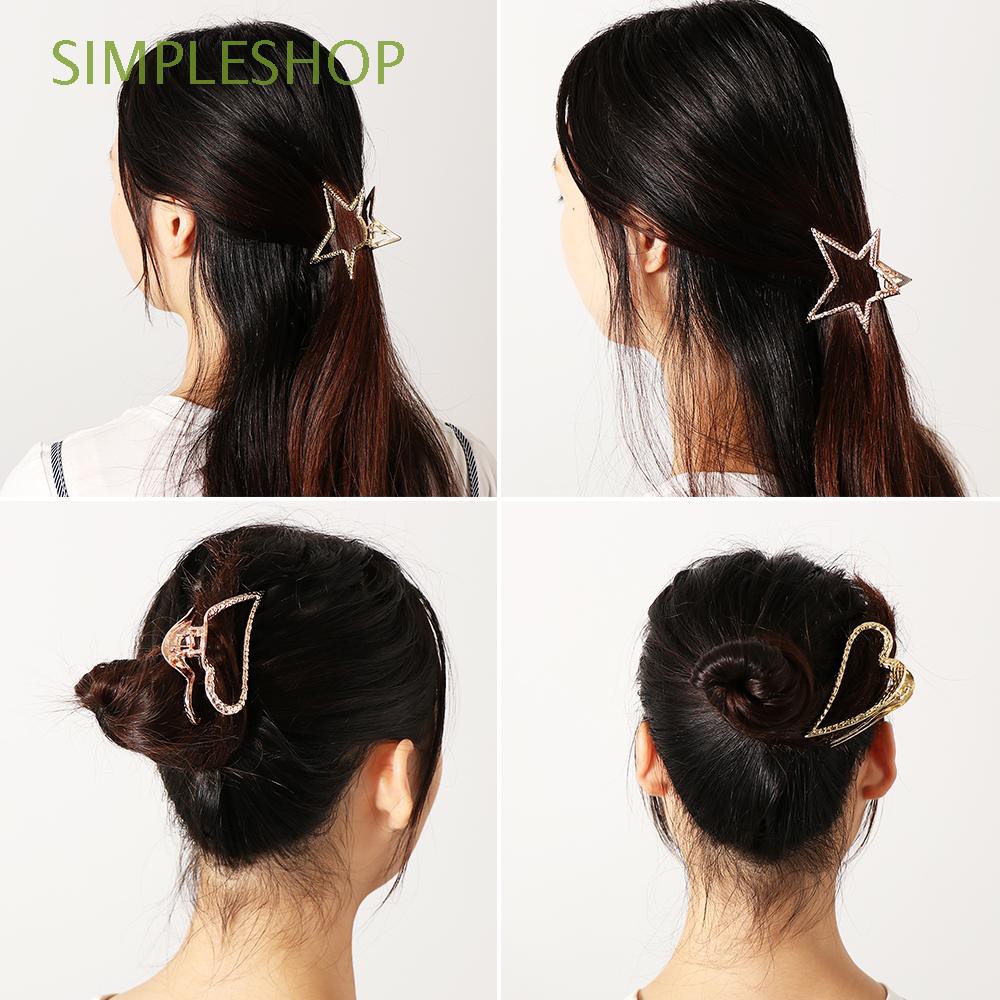 Hair Accessories Pentagram Bun Maker Heart Shaped Hair Clips Women