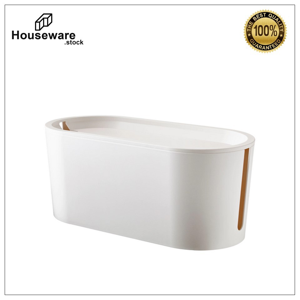 ROMMA Cable Management Box with Lid / White / Kotak Susunan Wayar