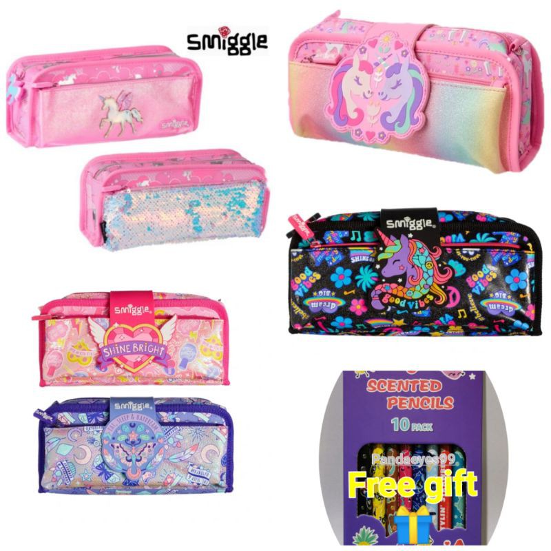 SALE* Girls  Smiggle Pencil Cases Express Scented Badge Utility Pencil Case 