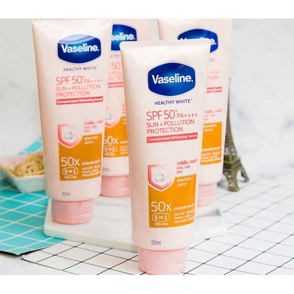 Vaseline Healthy White Sunscreen Whitening Serum 50X 320ml Thailand